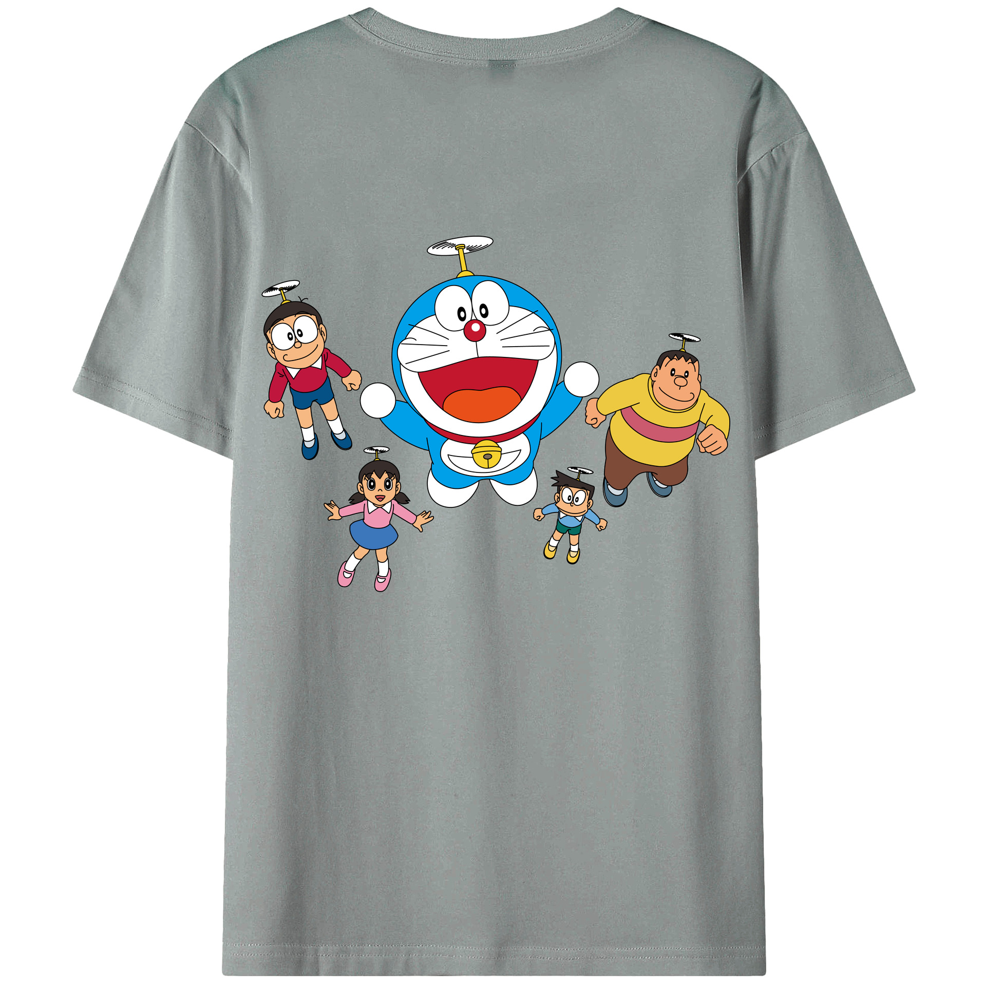 （画像用） ドラえもん 骨川 スネ夫 Doraemon Honekawa Suneo 綿100％ メンズ半袖Tシャツ（バックプリント） 通気性
